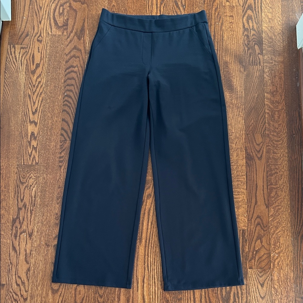 Quince Classic Navy Blue Wide Leg Pants